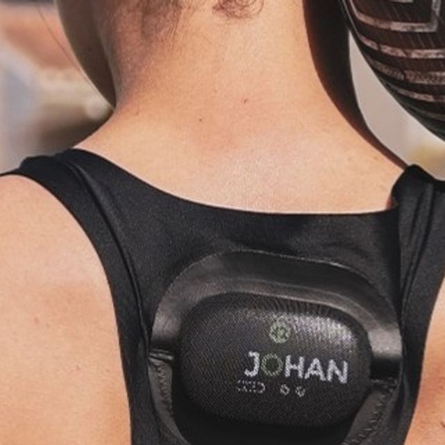 Female Football Player Wearing a Johan Sports Heart Rate Vest